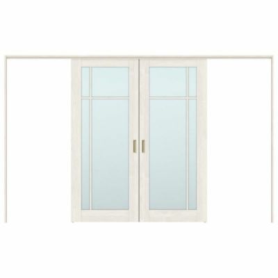 可動間仕切り 引き分け戸 引戸上吊方式 ラシッサS ガラスタイプ LGK ノンケーシング枠 3220/3223 リクシル トステム 室内引き戸 上吊り引分け戸 ドア LIXIL/TOSTEM リビング建材 室内建具 居室ドア 戸 扉 リフォーム DIY