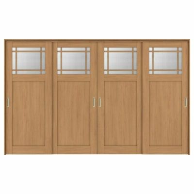 可動間仕切り 引き違い戸 4枚建 引戸上吊方式 ラシッサS ガラスタイプ LGJ ケーシング付枠 3220/3223 リクシル トステム 室内引き戸 上吊り 引違い戸 LIXIL/TOSTEM リビング建材 室内建具 居室ドア 戸 扉 リフォーム DIY