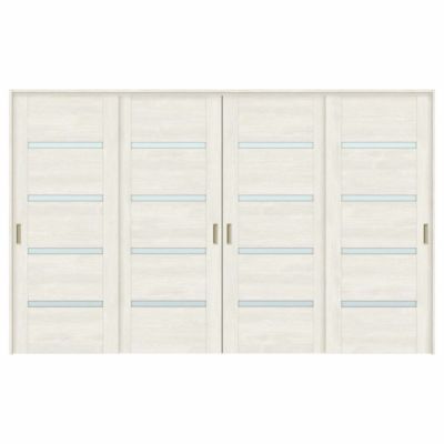 可動間仕切り 引き違い戸 4枚建 引戸上吊方式 ラシッサS ガラスタイプ LGR ノンケーシング枠 3220/3223 リクシル トステム 室内引き戸 上吊り 引違い戸 LIXIL/TOSTEM リビング建材 室内建具 居室ドア 戸 扉 リフォーム DIY