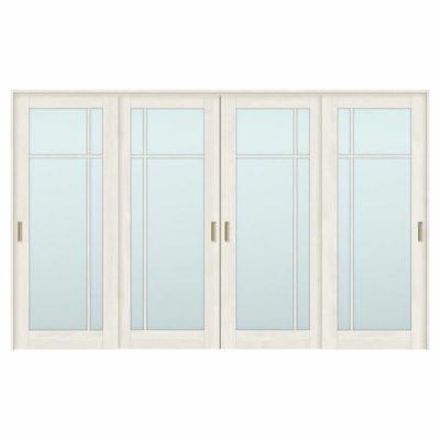可動間仕切り 引き違い戸 4枚建 引戸上吊方式 ラシッサS ガラスタイプ LGK ノンケーシング枠 3220/3223 リクシル トステム 室内引き戸 上吊り 引違い戸 LIXIL/TOSTEM リビング建材 室内建具 居室ドア 戸 扉 リフォーム DIY