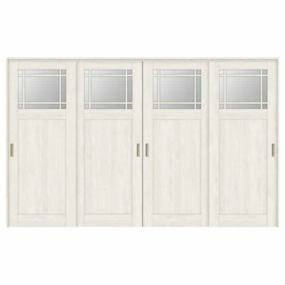 可動間仕切り 引き違い戸 4枚建 引戸上吊方式 ラシッサS ガラスタイプ LGJ ノンケーシング枠 3220/3223 リクシル トステム 室内引き戸 上吊り 引違い戸 LIXIL/TOSTEM リビング建材 室内建具 居室ドア 戸 扉 リフォーム DIY