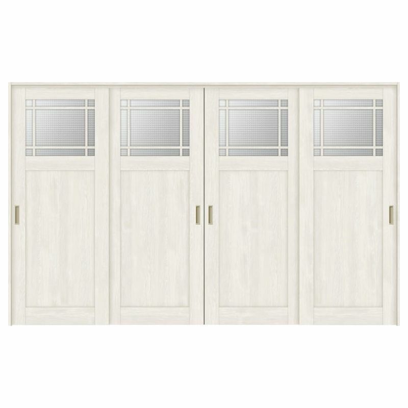 可動間仕切り 引き違い戸 4枚建 引戸上吊方式 ラシッサS ガラスタイプ LGJ ノンケーシング枠 3220/3223 リクシル トステム 室内引き戸 上吊り 引違い戸 LIXIL/TOSTEM リビング建材 室内建具 居室ドア 戸 扉 リフォーム DIY