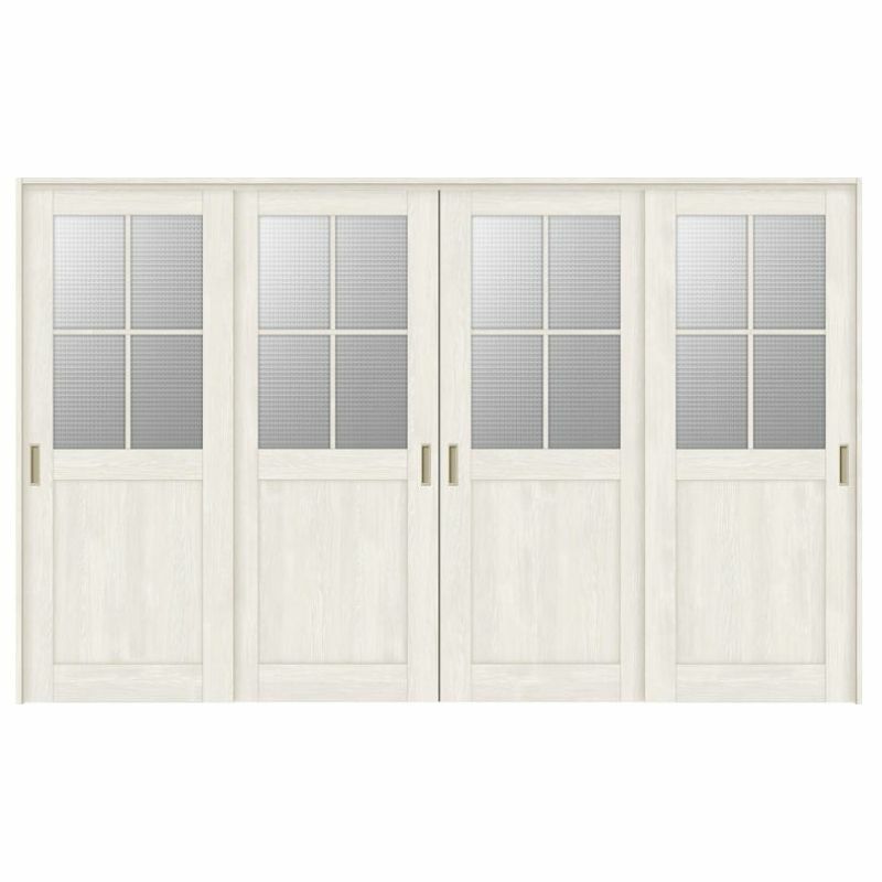 可動間仕切り 引き違い戸 4枚建 引戸上吊方式 ラシッサS ガラスタイプ LGH ノンケーシング枠 3220/3223 リクシル トステム 室内引き戸 上吊り 引違い戸 LIXIL/TOSTEM リビング建材 室内建具 居室ドア 戸 扉 リフォーム DIY