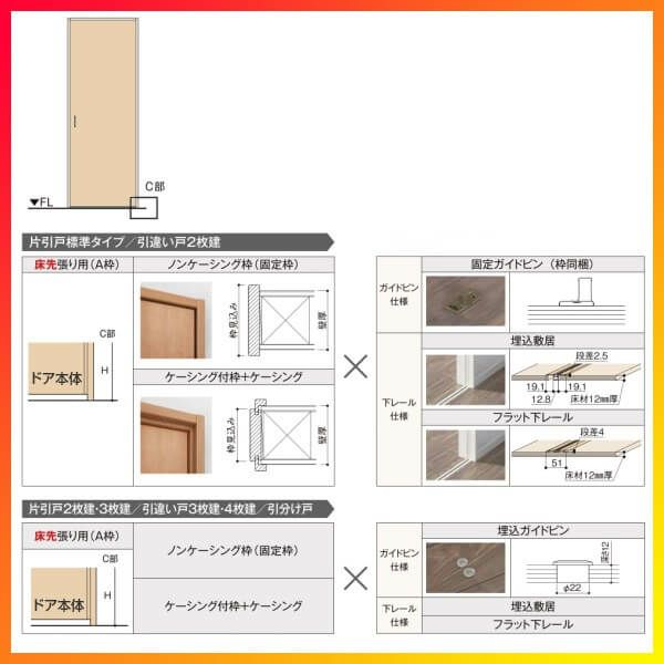 可動間仕切り 引き違い戸 4枚建 引戸上吊方式 ラシッサS ガラスタイプ LGF ノンケーシング枠 3220/3223 リクシル トステム 室内引き戸  上吊り 引違い戸 LIXIL/TOSTEM リビング建材 室内建具 居室ドア 戸 扉 リフォーム DIY | リフォームおたすけDIY