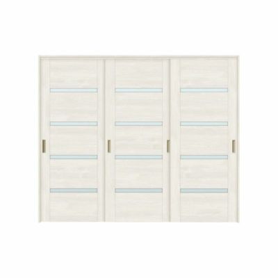 可動間仕切り 引き違い戸 3枚建 引戸上吊方式 ラシッサS ガラスタイプ LGR ノンケーシング枠 2420/2423 リクシル トステム 室内引き戸 上吊り 引違い戸 LIXIL/TOSTEM リビング建材 室内建具 居室ドア 戸 扉 リフォーム DIY