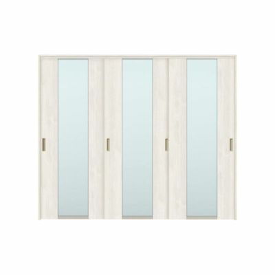 可動間仕切り 引き違い戸 3枚建 引戸上吊方式 ラシッサS ガラスタイプ LGN ノンケーシング枠 2420/2423 リクシル トステム 室内引き戸 上吊り 引違い戸 LIXIL/TOSTEM リビング建材 室内建具 居室ドア 戸 扉 リフォーム DIY