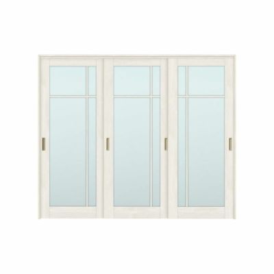 可動間仕切り 引き違い戸 3枚建 引戸上吊方式 ラシッサS ガラスタイプ LGK ノンケーシング枠 2420/2423 リクシル トステム 室内引き戸 上吊り 引違い戸 LIXIL/TOSTEM リビング建材 室内建具 居室ドア 戸 扉 リフォーム DIY