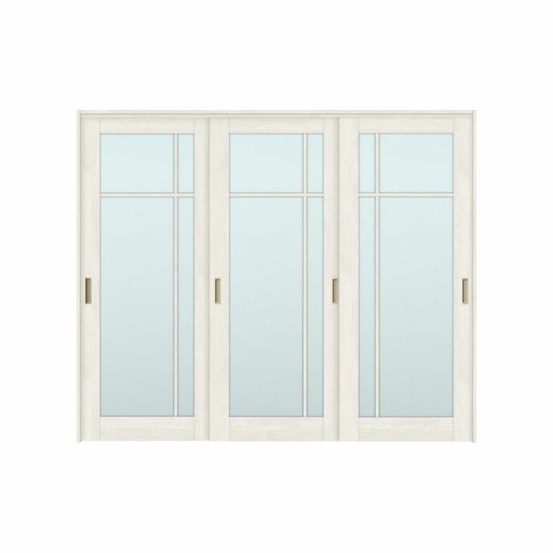 可動間仕切り 引き違い戸 3枚建 引戸上吊方式 ラシッサS ガラスタイプ LGK ノンケーシング枠 2420/2423 リクシル トステム 室内引き戸 上吊り 引違い戸 LIXIL/TOSTEM リビング建材 室内建具 居室ドア 戸 扉 リフォーム DIY