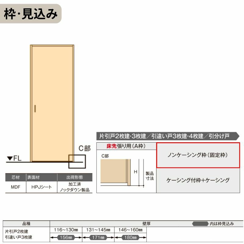 可動間仕切り 引き違い戸 3枚建 引戸上吊方式 ラシッサS パネルタイプ LAG ノンケーシング枠 2420/2423 リクシル トステム 室内引き戸 上吊り 引違い戸 LIXIL/TOSTEM リビング建材 室内建具 居室ドア 戸 扉 リフォーム DIY 7枚目