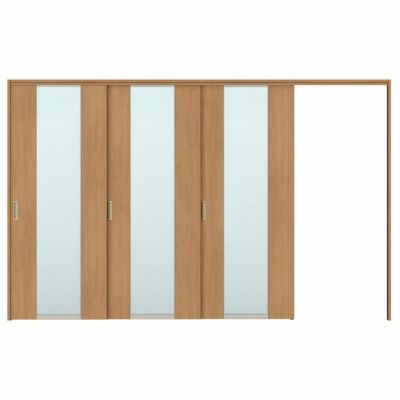 可動間仕切り 片引き戸 3枚建 引戸上吊方式 ラシッサS ガラスタイプ LGN ケーシング付枠 3220/3223 リクシル トステム 室内引き戸 上吊り片引戸 LIXIL/TOSTEM リビング建材 室内建具 居室ドア 戸 扉 リフォーム DIY