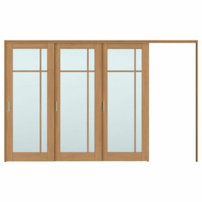 可動間仕切り 片引き戸 3枚建 引戸上吊方式 ラシッサS ガラスタイプ LGK ケーシング付枠 3220/3223 リクシル トステム 室内引き戸 上吊り片引戸 LIXIL/TOSTEM リビング建材 室内建具 居室ドア 戸 扉 リフォーム DIY