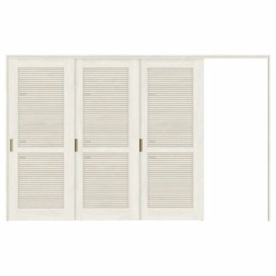 採風 可動間仕切り 片引き戸 3枚建 引戸上吊方式 ラシッサS 通風タイプ LTA ノンケーシング枠 3220/3223 リクシル トステム 室内引き戸 上吊り片引戸 LIXIL/TOSTEM リビング建材 室内建具 居室ドア 戸 扉 リフォーム DIY