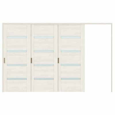 可動間仕切り 片引き戸 3枚建 引戸上吊方式 ラシッサS ガラスタイプ LGR ノンケーシング枠 3220/3223 リクシル トステム 室内引き戸 上吊り片引戸 LIXIL/TOSTEM リビング建材 室内建具 居室ドア 戸 扉 リフォーム DIY