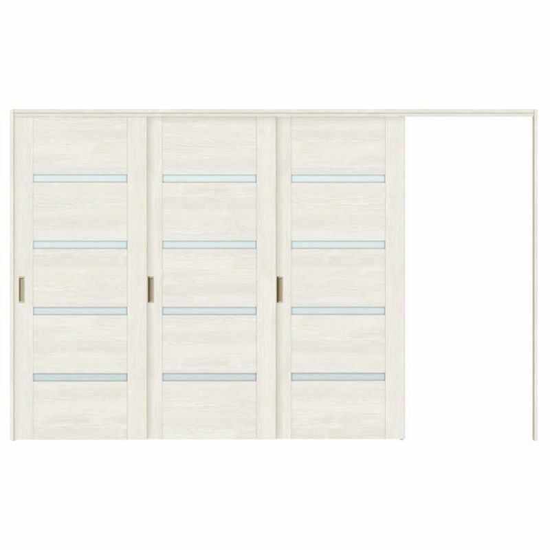 可動間仕切り 片引き戸 3枚建 引戸上吊方式 ラシッサS ガラスタイプ LGR ノンケーシング枠 3220/3223 リクシル トステム 室内引き戸 上吊り片引戸 LIXIL/TOSTEM リビング建材 室内建具 居室ドア 戸 扉 リフォーム DIY