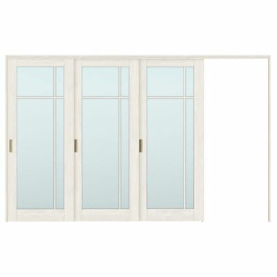 可動間仕切り 片引き戸 3枚建 引戸上吊方式 ラシッサS ガラスタイプ LGK ノンケーシング枠 3220/3223 リクシル トステム 室内引き戸 上吊り片引戸 LIXIL/TOSTEM リビング建材 室内建具 居室ドア 戸 扉 リフォーム DIY