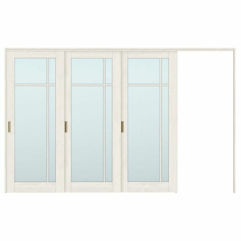 可動間仕切り 片引き戸 3枚建 引戸上吊方式 ラシッサS ガラスタイプ LGK ノンケーシング枠 3220/3223 リクシル トステム 室内引き戸 上吊り片引戸 LIXIL/TOSTEM リビング建材 室内建具 居室ドア 戸 扉 リフォーム DIY