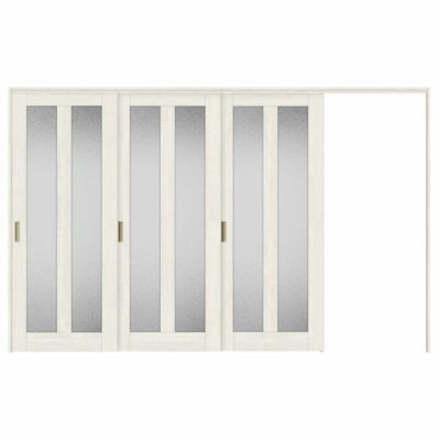 可動間仕切り 片引き戸 3枚建 引戸上吊方式 ラシッサS ガラスタイプ LGG ノンケーシング枠 3220/3223 リクシル トステム 室内引き戸 上吊り片引戸 LIXIL/TOSTEM リビング建材 室内建具 居室ドア 戸 扉 リフォーム DIY