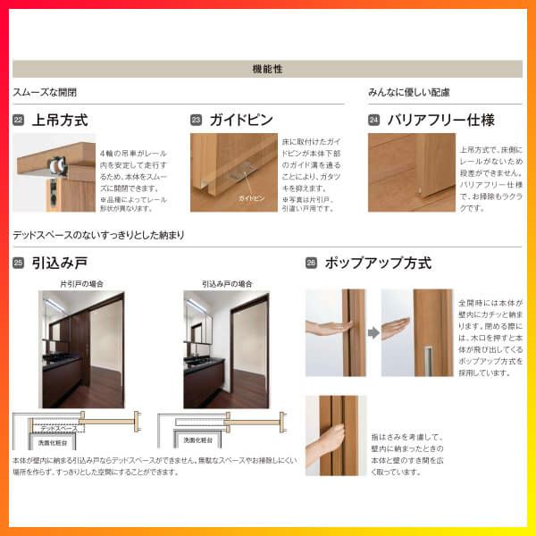 室内引戸 引き込み戸 トイレタイプ 上吊方式 ラシッサS パネルタイプ LAB ノンケーシング枠 1420/1620/1820 リクシル トステム 上 吊り引込戸 トイレドア LIXIL/TOSTEM リビング建材 室内建具 戸 扉 ドア リフォーム DIY | リフォームおたすけDIY