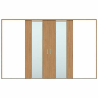 室内引戸 引分け戸 Vレール方式 ラシッサS ガラスタイプ LGN ケーシング付枠 3220 W3253×H2023mm リクシル トステム 引き分け戸 室内 ドア 引き戸 LIXIL/TOSTEM リビング建材 室内建具 戸 扉 ドア リフォーム DIY