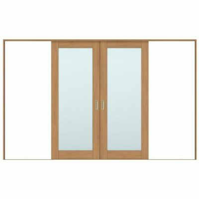 室内引戸 引分け戸 Vレール方式 ラシッサS ガラスタイプ LGK ケーシング付枠 3220 W3253×H2023mm リクシル トステム 引き分け戸 室内 ドア 引き戸 LIXIL/TOSTEM リビング建材 室内建具 戸 扉 ドア リフォーム DIY