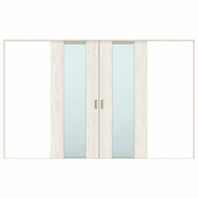 室内引戸 引分け戸 Vレール方式 ラシッサS ガラスタイプ LGN ノンケーシング枠 3220 W3253×H2023mm リクシル トステム 引き分け戸 室内 ドア 引き戸 LIXIL/TOSTEM リビング建材 室内建具 戸 扉 ドア リフォーム DIY