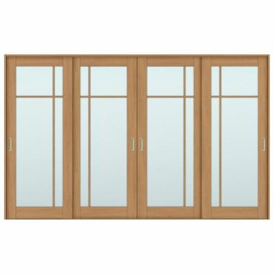室内引戸 引き違い戸 4枚建 Vレール方式 ラシッサS ガラスタイプ LGK ケーシング付枠 3220 W3253×H2023mm リクシル トステム 引違い戸 ドア 引き戸 LIXIL/TOSTEM リビング建材 室内建具 戸 扉 ドア リフォーム DIY