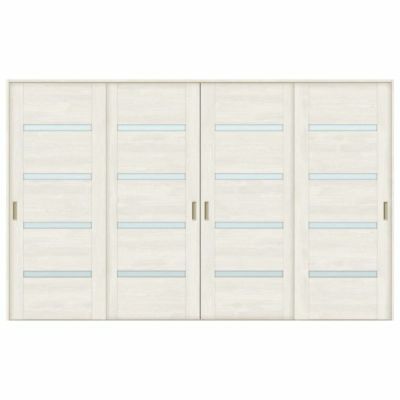 室内引戸 引き違い戸 4枚建 Vレール方式 ラシッサS ガラスタイプ LGR ノンケーシング枠 3220 W3253×H2023mm リクシル トステム 引違い戸 ドア 引き戸 LIXIL/TOSTEM リビング建材 室内建具 戸 扉 ドア リフォーム DIY