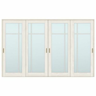 室内引戸 引き違い戸 4枚建 Vレール方式 ラシッサS ガラスタイプ LGK ノンケーシング枠 3220 W3253×H2023mm リクシル トステム 引違い戸 ドア 引き戸 LIXIL/TOSTEM リビング建材 室内建具 戸 扉 ドア リフォーム DIY