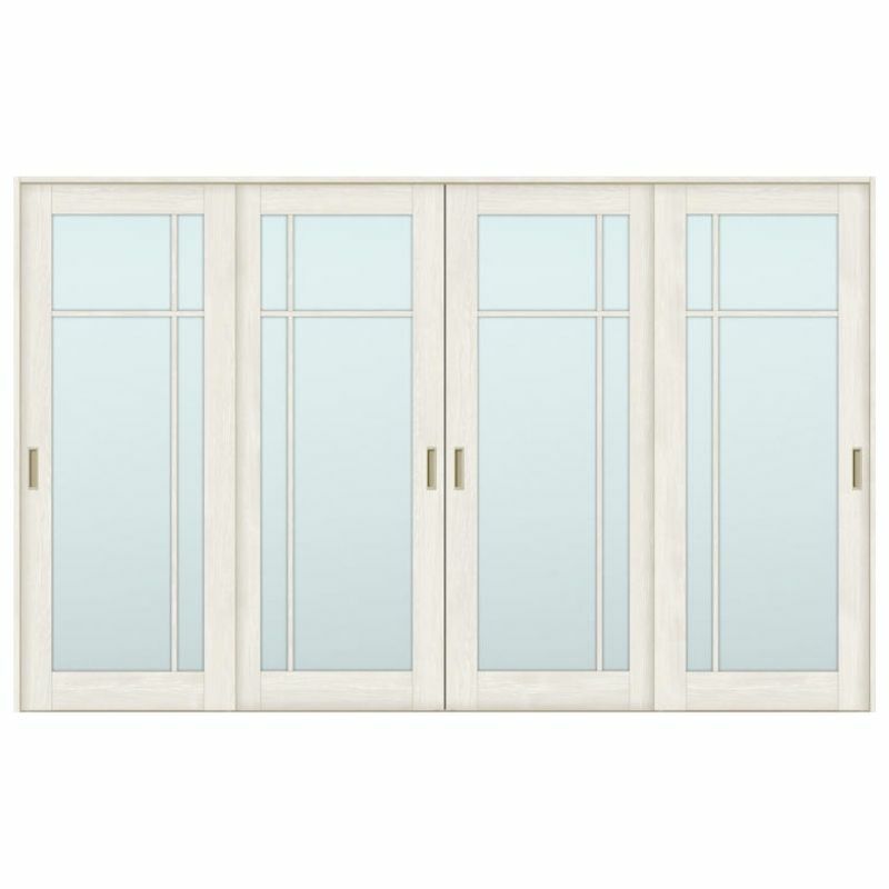 室内引戸 引き違い戸 4枚建 Vレール方式 ラシッサS ガラスタイプ LGK ノンケーシング枠 3220 W3253×H2023mm リクシル トステム 引違い戸 ドア 引き戸 LIXIL/TOSTEM リビング建材 室内建具 戸 扉 ドア リフォーム DIY