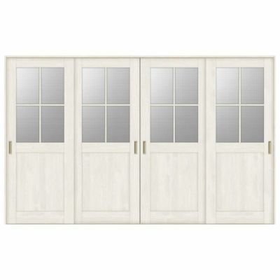 室内引戸 引き違い戸 4枚建 Vレール方式 ラシッサS ガラスタイプ LGH ノンケーシング枠 3220 W3253×H2023mm リクシル トステム 引違い戸 ドア 引き戸 LIXIL/TOSTEM リビング建材 室内建具 戸 扉 ドア リフォーム DIY