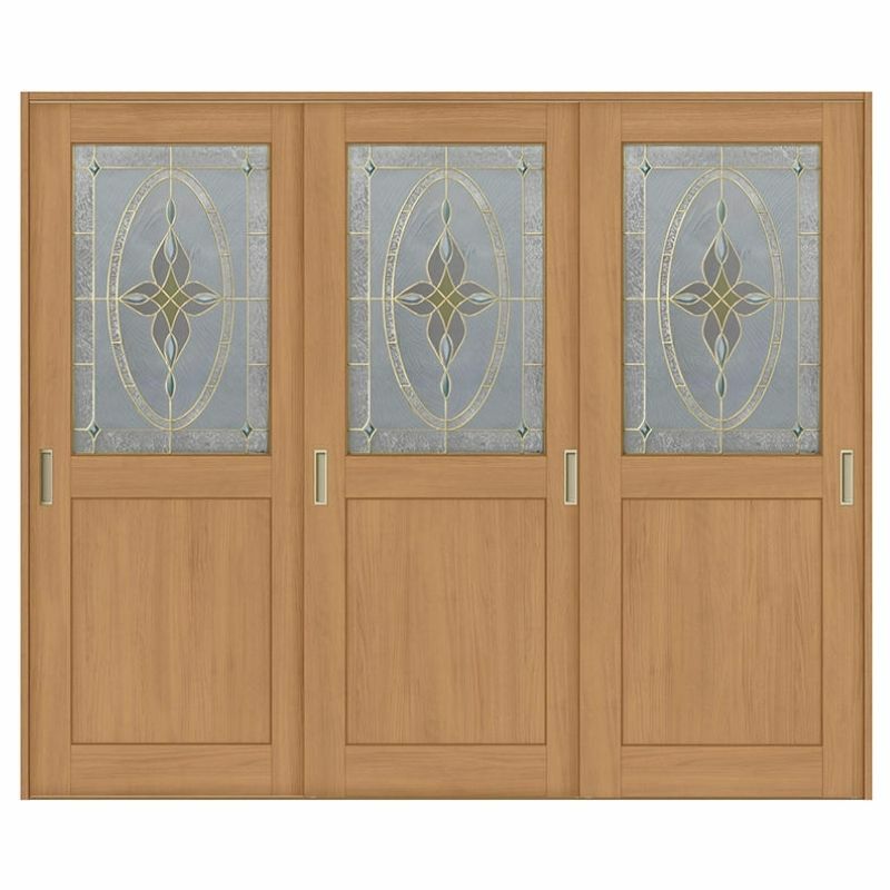 室内引戸 引き違い戸 3枚建 Vレール方式 ラシッサS クラシックタイプ LWB ケーシング付枠 2420 W2432×H2023mm リクシル トステム 引違い戸 ドア 引き戸 LIXIL/TOSTEM リビング建材 室内建具 戸 扉 ドア リフォーム DIY