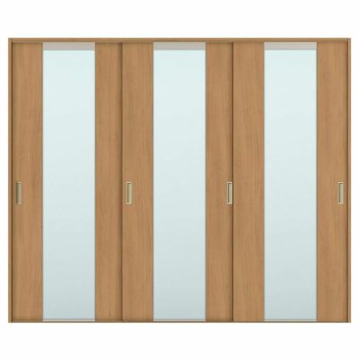 室内引戸 引き違い戸 3枚建 Vレール方式 ラシッサS ガラスタイプ LGN ケーシング付枠 2420 W2432×H2023mm リクシル トステム 引違い戸 ドア 引き戸 LIXIL/TOSTEM リビング建材 室内建具 戸 扉 ドア リフォーム DIY