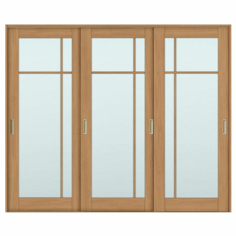 室内引戸 引き違い戸 3枚建 Vレール方式 ラシッサS ガラスタイプ LGK ケーシング付枠 2420 W2432×H2023mm リクシル トステム 引違い戸 ドア 引き戸 LIXIL/TOSTEM リビング建材 室内建具 戸 扉 ドア リフォーム DIY