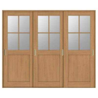 室内引戸 引き違い戸 3枚建 Vレール方式 ラシッサS ガラスタイプ LGH ケーシング付枠 2420 W2432×H2023mm リクシル トステム 引違い戸 ドア 引き戸 LIXIL/TOSTEM リビング建材 室内建具 戸 扉 ドア リフォーム DIY