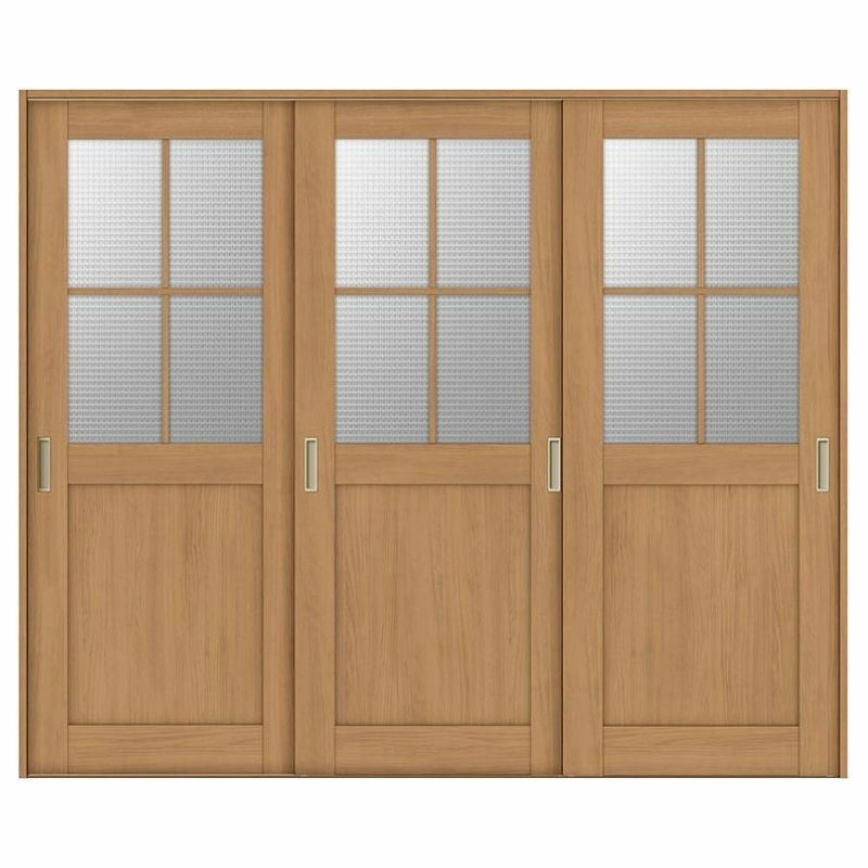 室内引戸 引き違い戸 3枚建 Vレール方式 ラシッサS ガラスタイプ LGH ケーシング付枠 2420 W2432×H2023mm リクシル トステム 引違い戸 ドア 引き戸 LIXIL/TOSTEM リビング建材 室内建具 戸 扉 ドア リフォーム DIY