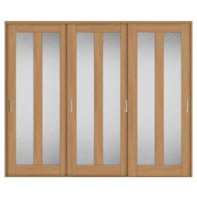 室内引戸 引き違い戸 3枚建 Vレール方式 ラシッサS ガラスタイプ LGG ケーシング付枠 2420 W2432×H2023mm リクシル トステム 引違い戸 ドア 引き戸 LIXIL/TOSTEM リビング建材 室内建具 戸 扉 ドア リフォーム DIY