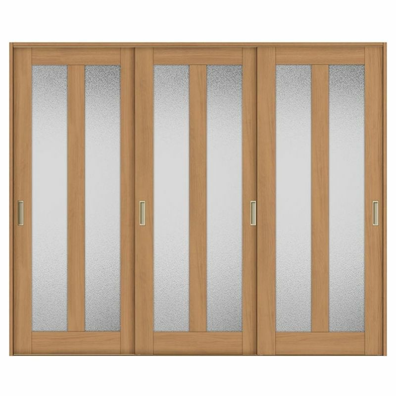室内引戸 引き違い戸 3枚建 Vレール方式 ラシッサS ガラスタイプ LGG ケーシング付枠 2420 W2432×H2023mm リクシル トステム 引違い戸 ドア 引き戸 LIXIL/TOSTEM リビング建材 室内建具 戸 扉 ドア リフォーム DIY