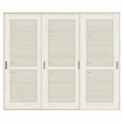 採風 室内引戸 引き違い戸 3枚建 Vレール方式 ラシッサS 通風タイプ LTA ノンケーシング枠 2420 W2432×H2023mm リクシル トステム 引違い戸 ドア 引き戸 LIXIL/TOSTEM リビング建材 室内建具 戸 扉 ドア リフォーム DIY