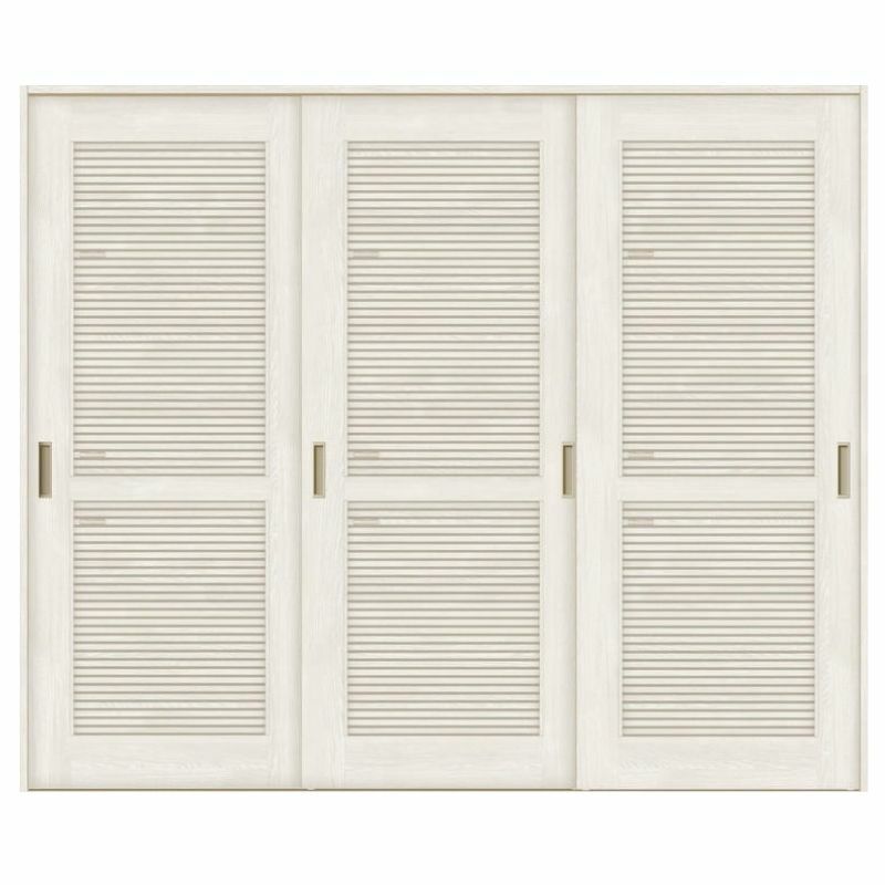 採風 室内引戸 引き違い戸 3枚建 Vレール方式 ラシッサS 通風タイプ LTA ノンケーシング枠 2420 W2432×H2023mm リクシル トステム 引違い戸 ドア 引き戸 LIXIL/TOSTEM リビング建材 室内建具 戸 扉 ドア リフォーム DIY