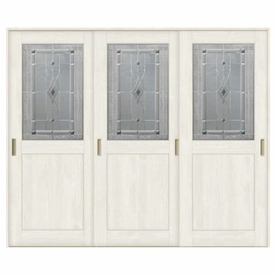 室内引戸 引き違い戸 3枚建 Vレール方式 ラシッサS クラシックタイプ LWB ノンケーシング枠 2420 W2432×H2023mm リクシル トステム 引違い戸 ドア 引き戸 LIXIL/TOSTEM リビング建材 室内建具 戸 扉 ドア リフォーム DIY