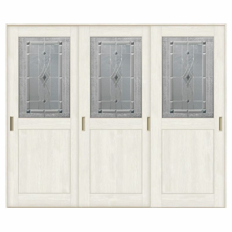 室内引戸 引き違い戸 3枚建 Vレール方式 ラシッサS クラシックタイプ LWB ノンケーシング枠 2420 W2432×H2023mm リクシル トステム 引違い戸 ドア 引き戸 LIXIL/TOSTEM リビング建材 室内建具 戸 扉 ドア リフォーム DIY