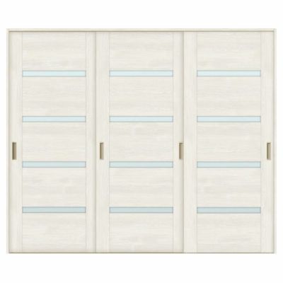 室内引戸 引き違い戸 3枚建 Vレール方式 ラシッサS ガラスタイプ LGR ノンケーシング枠 2420 W2432×H2023mm リクシル トステム 引違い戸 ドア 引き戸 LIXIL/TOSTEM リビング建材 室内建具 戸 扉 ドア リフォーム DIY