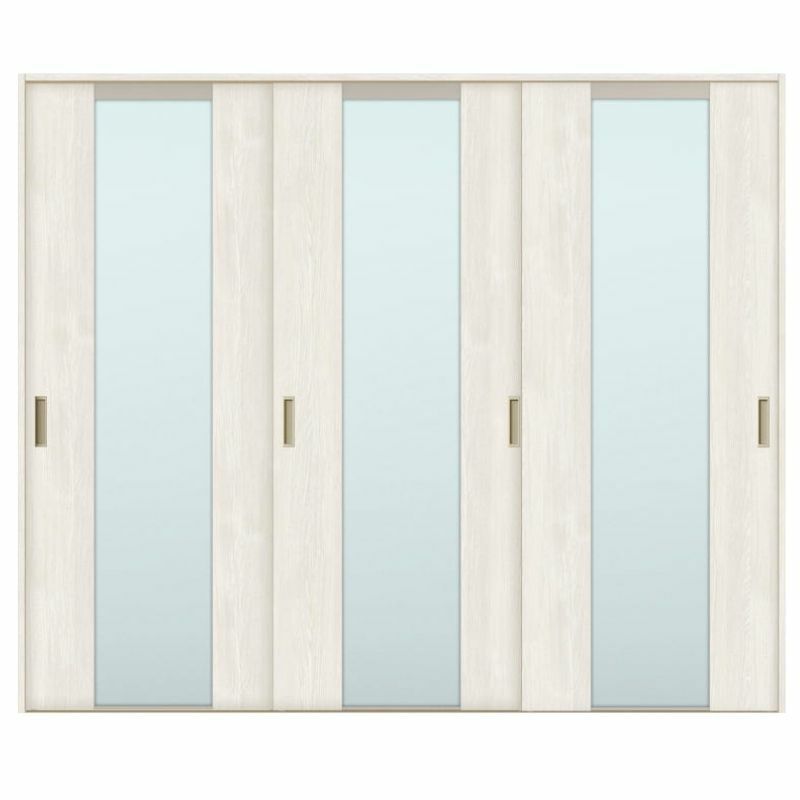 室内引戸 引き違い戸 3枚建 Vレール方式 ラシッサS ガラスタイプ LGN ノンケーシング枠 2420 W2432×H2023mm リクシル トステム 引違い戸 ドア 引き戸 LIXIL/TOSTEM リビング建材 室内建具 戸 扉 ドア リフォーム DIY