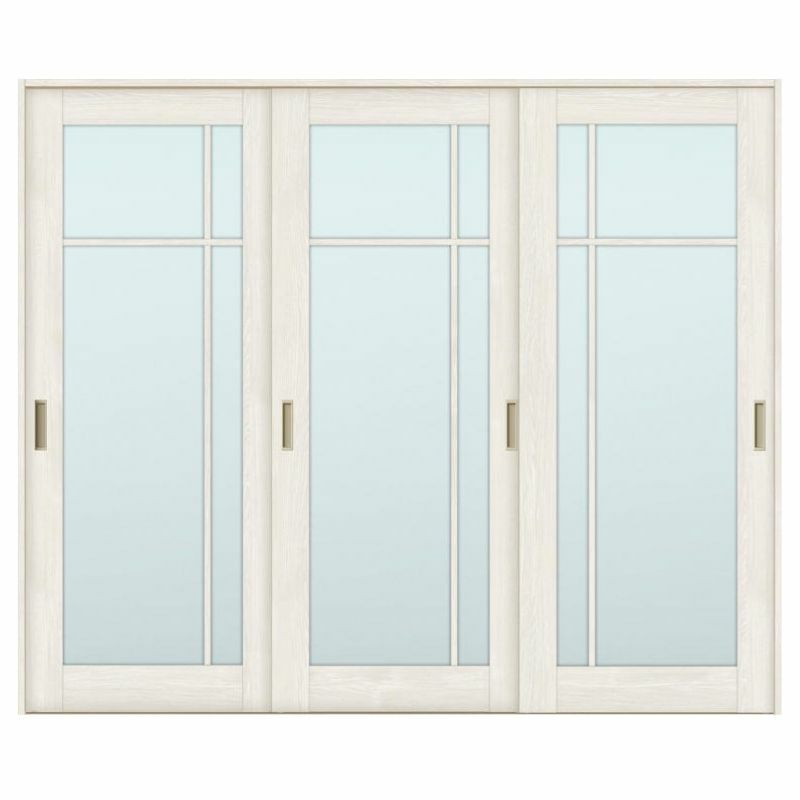 室内引戸 引き違い戸 3枚建 Vレール方式 ラシッサS ガラスタイプ LGK ノンケーシング枠 2420 W2432×H2023mm リクシル トステム 引違い戸 ドア 引き戸 LIXIL/TOSTEM リビング建材 室内建具 戸 扉 ドア リフォーム DIY