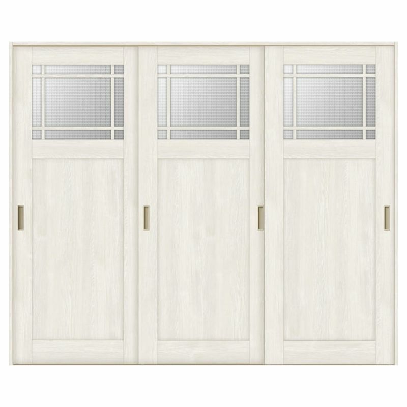 室内引戸 引き違い戸 3枚建 Vレール方式 ラシッサS ガラスタイプ LGJ ノンケーシング枠 2420 W2432×H2023mm リクシル トステム 引違い戸 ドア 引き戸 LIXIL/TOSTEM リビング建材 室内建具 戸 扉 ドア リフォーム DIY