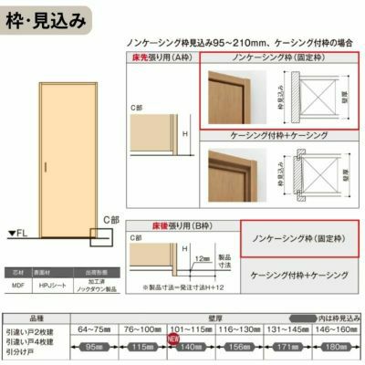 室内引戸 引き違い戸 2枚建 Vレール方式 ラシッサS パネルタイプ LAB ノンケーシング枠 1620/1820 リクシル トステム 引違い戸 ドア 引き戸 LIXIL/TOSTEM リビング建材 室内建具 戸 扉 ドア リフォーム DIY 7枚目