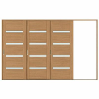 室内引戸 片引き戸 3枚建 Vレール方式 ラシッサS ガラスタイプ LGR ケーシング付枠 3220 W3220×H2023mm リクシル トステム 片引戸 ドア リフォーム LIXIL/TOSTEM リビング建材 室内建具 戸 扉 ドア リフォーム DIY