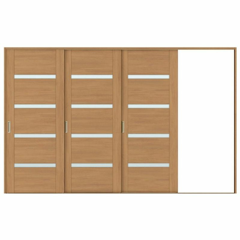 室内引戸 片引き戸 3枚建 Vレール方式 ラシッサS ガラスタイプ LGR ケーシング付枠 3220 W3220×H2023mm リクシル トステム 片引戸 ドア リフォーム LIXIL/TOSTEM リビング建材 室内建具 戸 扉 ドア リフォーム DIY