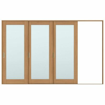 室内引戸 片引き戸 3枚建 Vレール方式 ラシッサS ガラスタイプ LGK ケーシング付枠 3220 W3220×H2023mm リクシル トステム 片引戸 ドア リフォーム LIXIL/TOSTEM リビング建材 室内建具 戸 扉 ドア リフォーム DIY