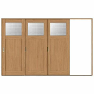 室内引戸 片引き戸 3枚建 Vレール方式 ラシッサS ガラスタイプ LGJ ケーシング付枠 3220 W3220×H2023mm リクシル トステム 片引戸 ドア リフォーム LIXIL/TOSTEM リビング建材 室内建具 戸 扉 ドア リフォーム DIY